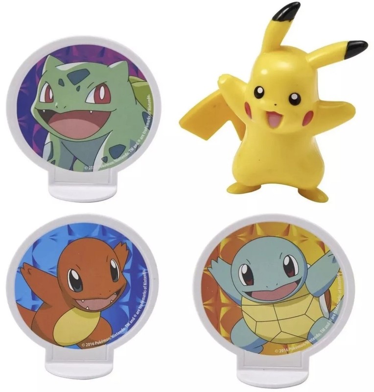 Pokemon Pikachu Cake Topper Light Up Decoration Toy and Starters DecoPac 4 Piece