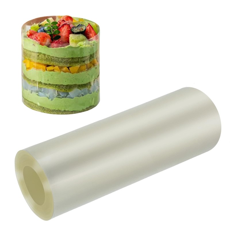 6-Inch Transparent Cake Collars Acetate Sheet Rolls Clear Cake Strips 6 PCS