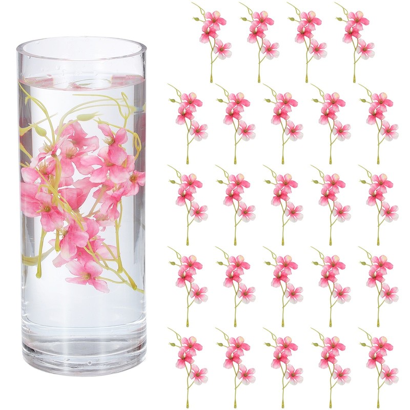24Pcs Floating Flowers for Centerpieces Wedding, Pink White Pea Flower