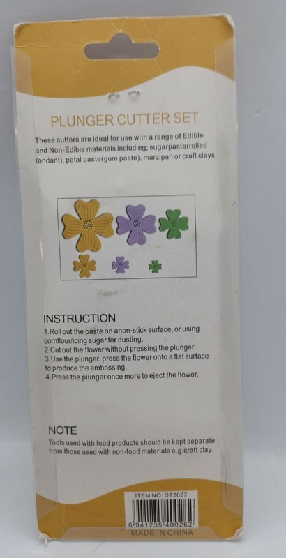 Set of 3 Plunger Cutter Set, Flowers, Fondant, Craft Clay, Gum Paste, Marzipan  gallery
