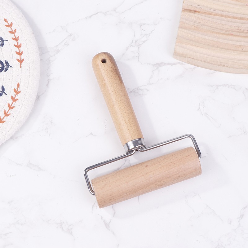 1Pc Small Rolling Pin T Shape Wooden Dough Manual Roller Pizza Baker Roller gallery