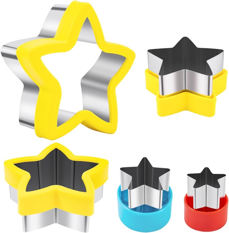 Star Cookie Cutters 5 Pcs Mini Small Large Sizes Stainless Steel Sandwich Cutter