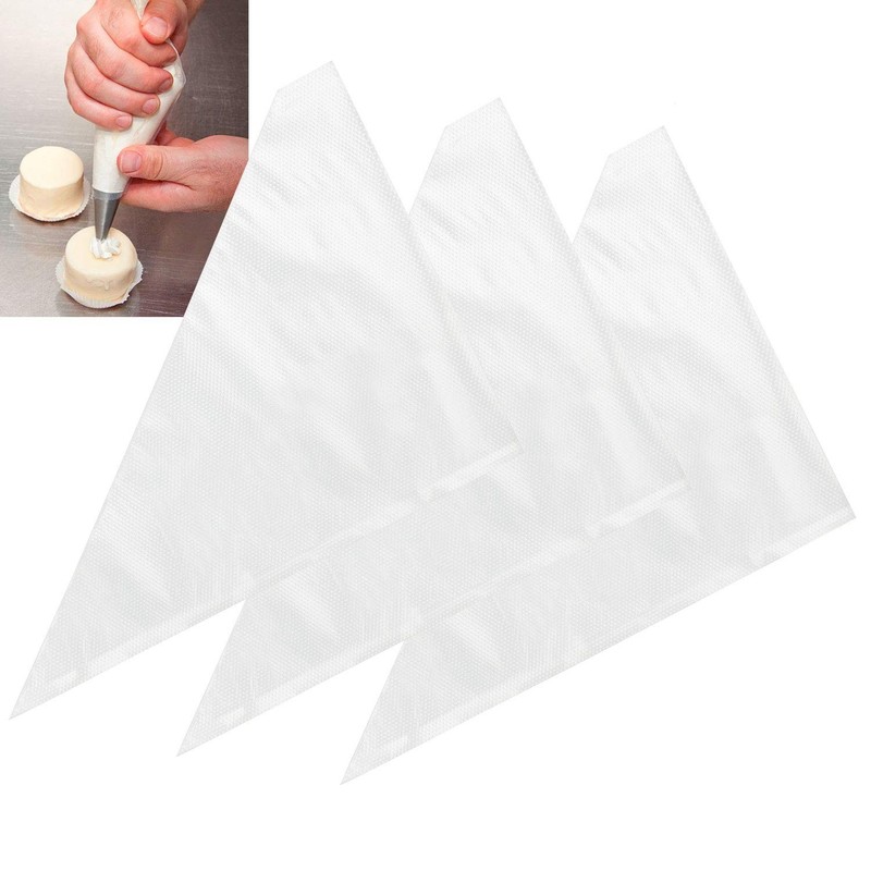 Pastry Decorating Bags – 100 Pieces, Bulk – Large Capacity, 16 Inch – For Fin…
