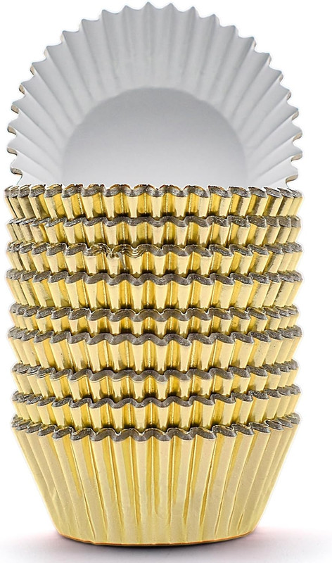 Capacillos dorados 200 pzs moldes papel para muffins cupcakes reposteria gallery