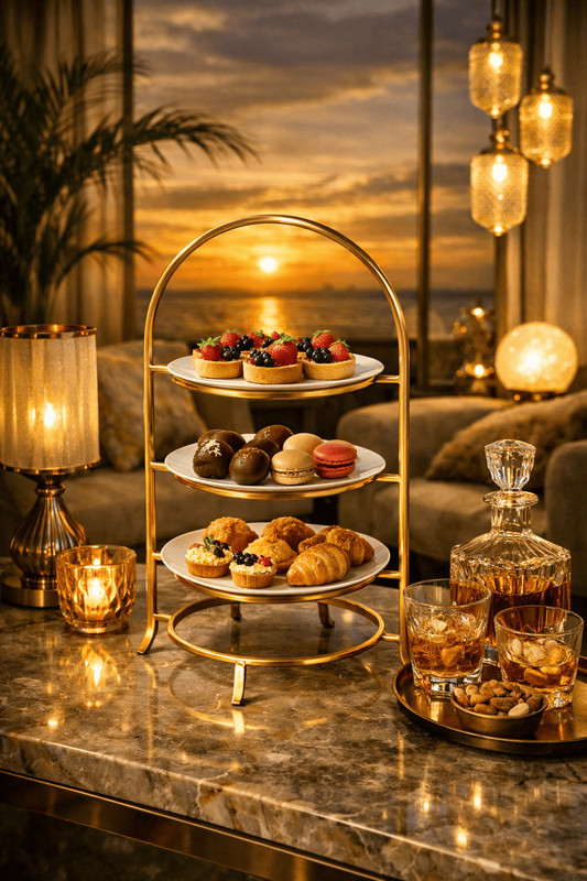 Gold 3 Tier Arch Stand | Tiered Cake Stand Frame | Gold Metal Display Stand | gallery
