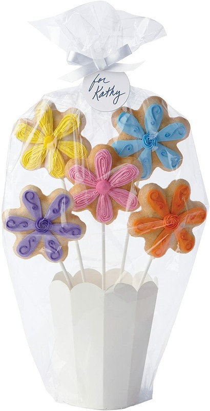 WILTON Pops Kit Bag Ribbon Tags 2 Flower Pots Cookies Treat Wedding Party