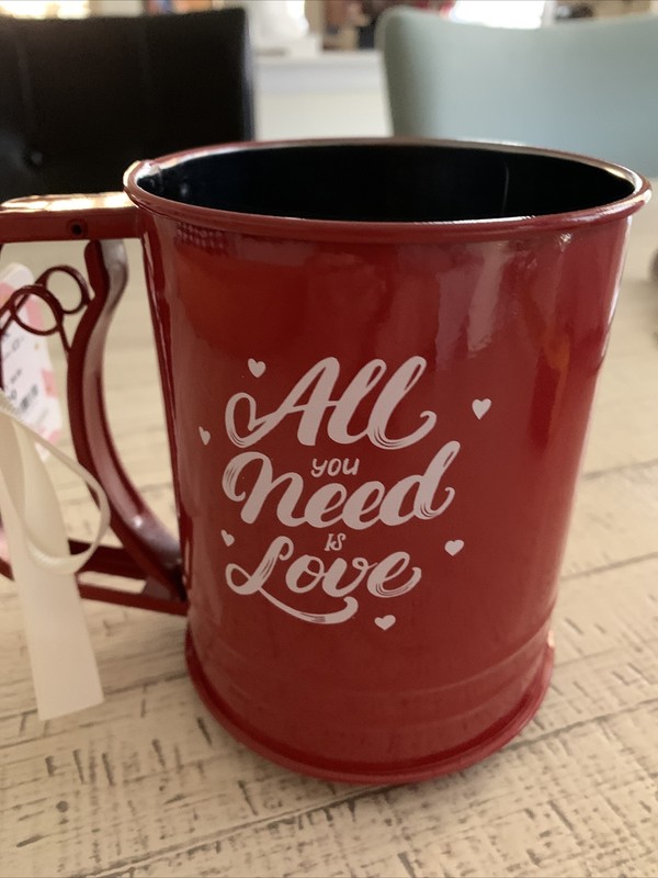 The Bake Shop Flour Sifter (All You Need Is Love) Valentine’s Day New W Tags 5x6 gallery