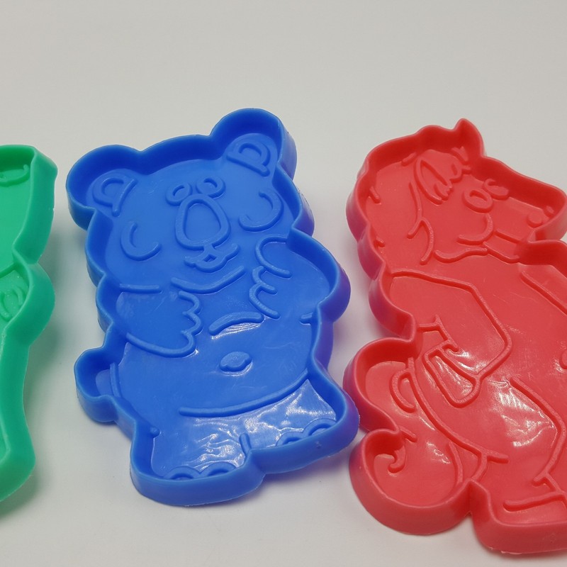 Cartoon Animal Plastic Cookie Cutters Lot 3 Biscuit Horse Elephant Bear Play gallery