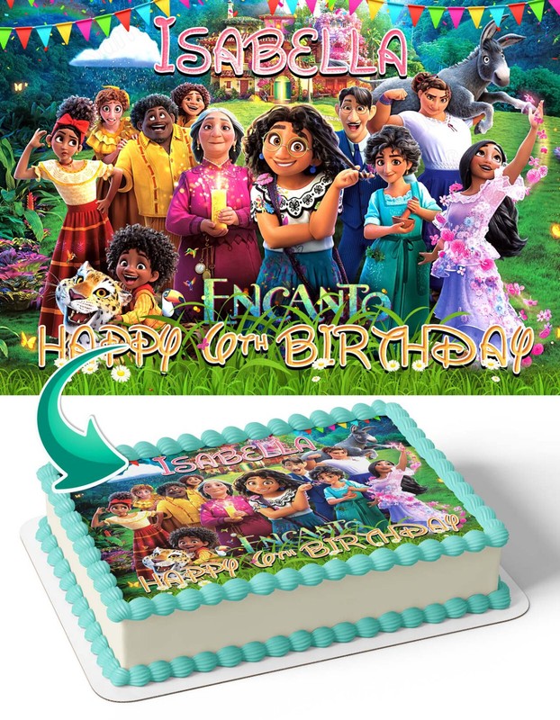 Encanto Edible Cake Topper Party Decoration Edible Image