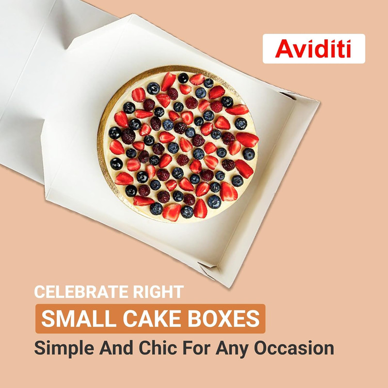 10-Inch White Cake Boxes (50-Pack) - Disposable Bakery Containers with Lids gallery
