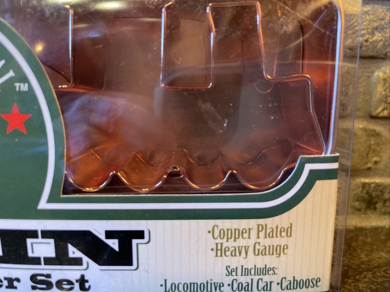Cookie Cutters Train Chew-Chew Special Copper Plated Set Of 3 NIP gallery