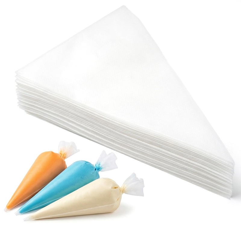 Piping Bags,ilauke 200 Pcs 13 inch Pastry Bags Disposable Icing Bags,Anti Bur...