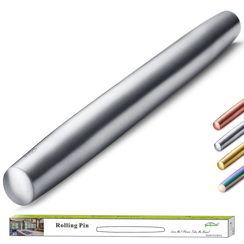 Stainless Steel Rolling Pin, Matte Finish 16.7 Inches, Rolling Pin For Baking…