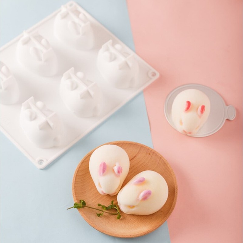 6Hole Silicone Mold 3D Rabbit Shape Cake Mold Mousse Dessert Molds Bakings gallery
