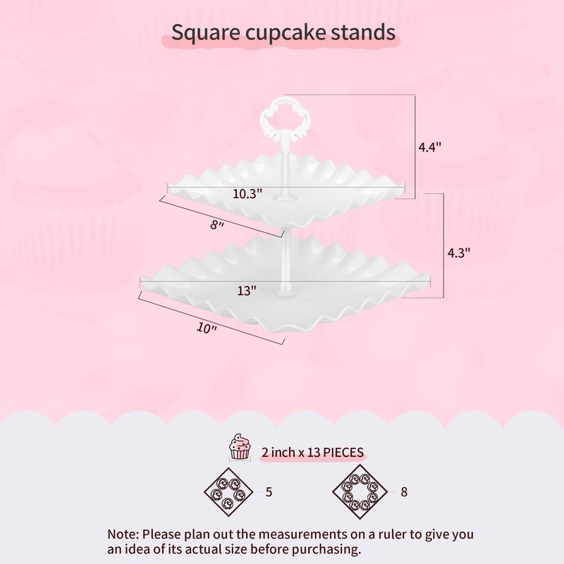 Pack of 11 Cake Stand Set, with 3 x Two-Tier and 3 x Three-Tier Cupcake Stand... gallery