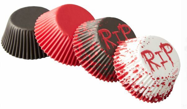Wilton Halloween RIP Cupcake Baking Cups Kit w Headstone Picks NEW SEALED gallery