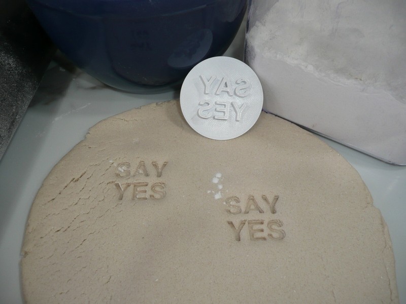SAY YES CANDY HEART COOKIE STAMP EMBOSSER MADE IN USA PR5472 gallery