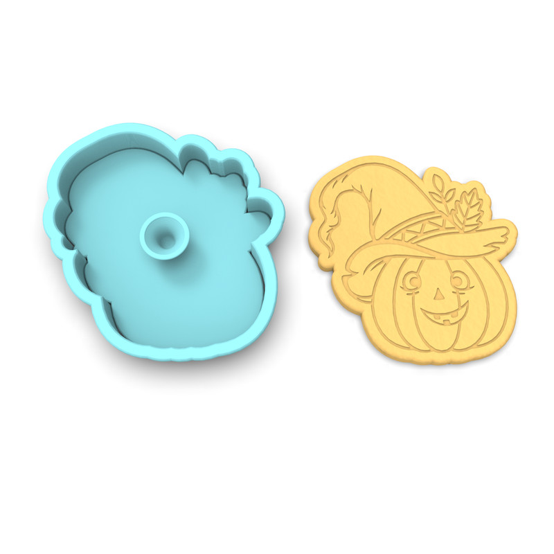 Pumpkin with Hat Cookie Cutter & Stamp | Halloween Pumpkins Ghourd Fall Autumn gallery