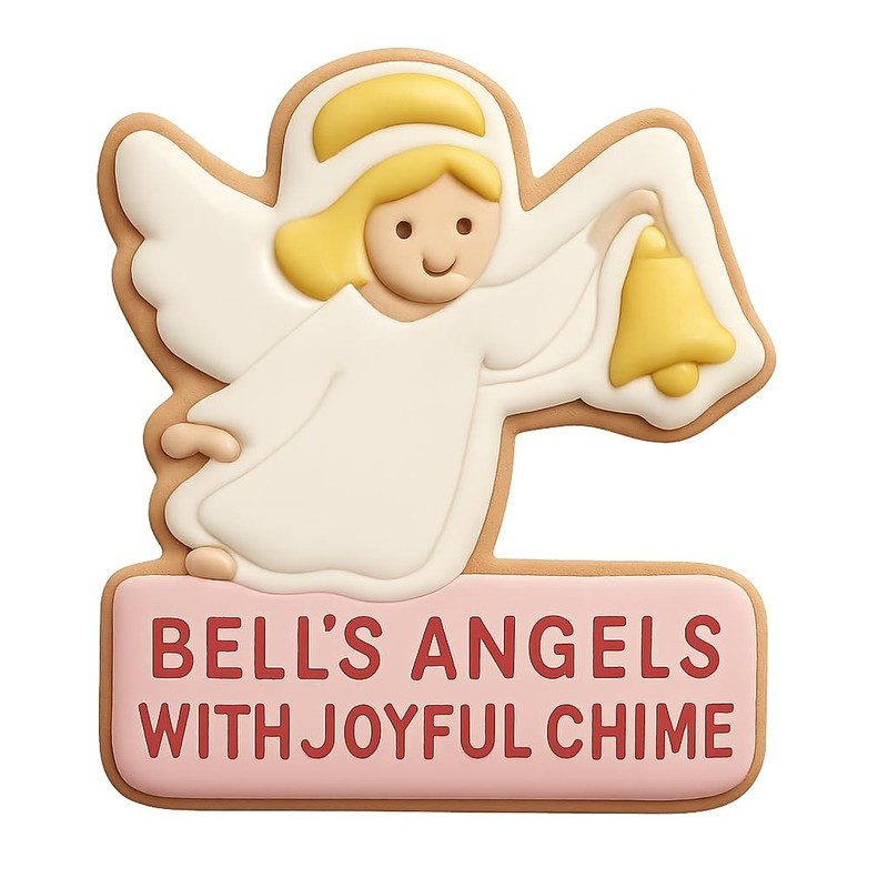 Bell's Angels with Joyful Chime Cookie Cutter & Stamp, Fondant & Clay - 4x3.2 gallery
