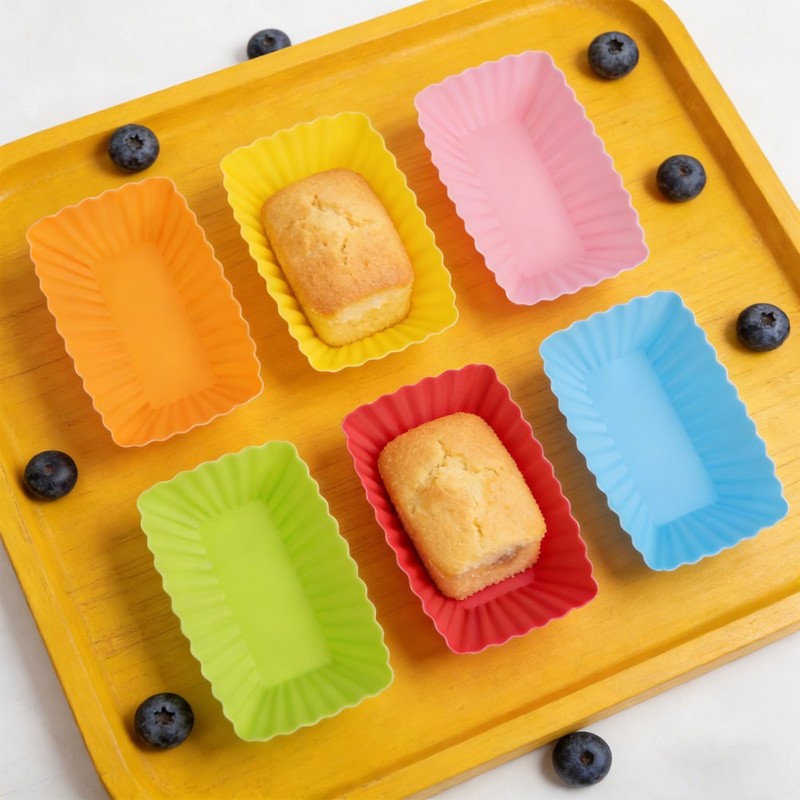36 Pcs Silicone Baking Molds Reusable Rectangular Muffin Cups For Pastry Lovers gallery