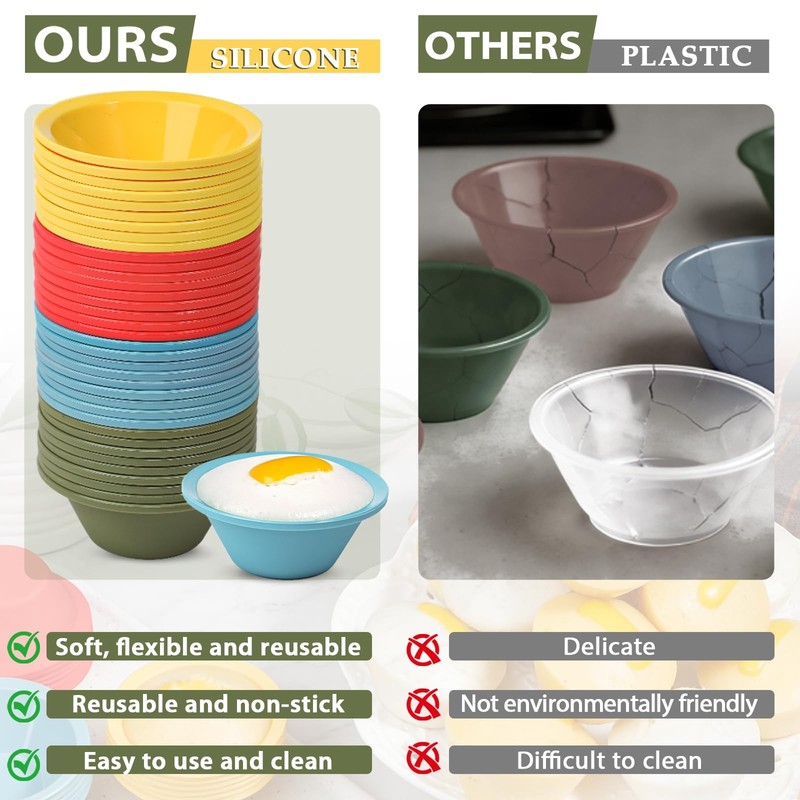 36 Pcs Silicone Puto Molder Filipino Small-Size, 2.2" Reusable Kutsinta Molde... gallery