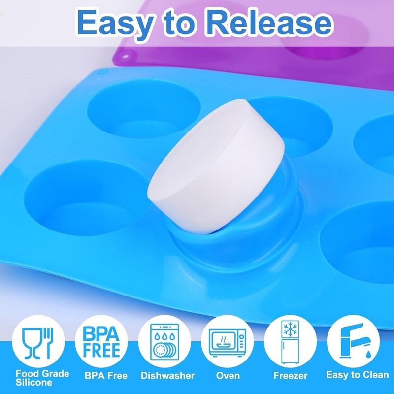 Silicone Cake Puck Mold Set,Chocolate Covered Flat Cake Pop Mold Cookie Candy gallery