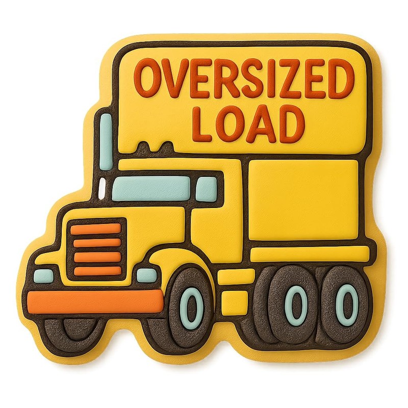 Oversized Load Big Rig Cookie Cutter & Stamp, Fondant, Clay - 4x3.8" gallery