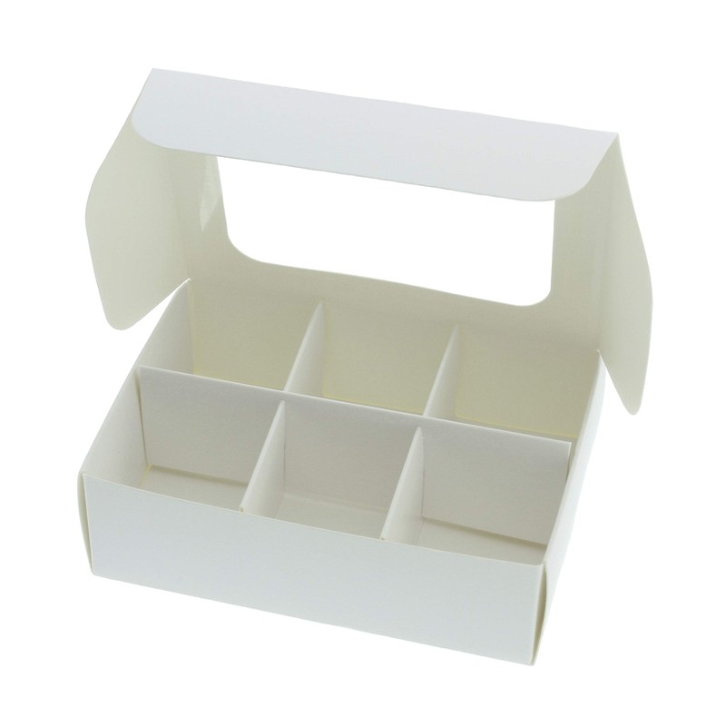 20-pack White Mini Candy Boxes with Window and Dividers | Chocolate Box | Tre... gallery