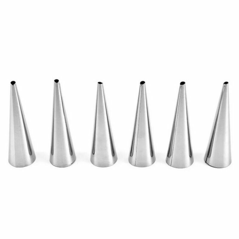 5pcs Stainless Steel Spiral Horn Cream Pastry Baking Croissant Bread Cake Mold gallery