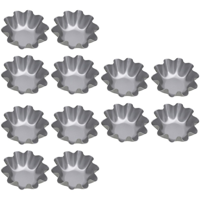 3 Pieces Egg Tart Mold Mini Flower Shaped Pan Nonstick Molds for Baking gallery