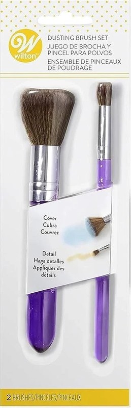 Wilton ~ DUSTING BRUSH SET OF 2 #1907-1351 for Fondant, Gum Paste- New