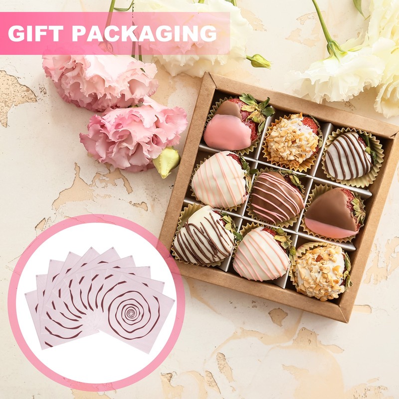 100 Pcs Candy Foil Wrappers, 3.9 x 3.9 Inch Chocolate Wrappers, Pink gallery