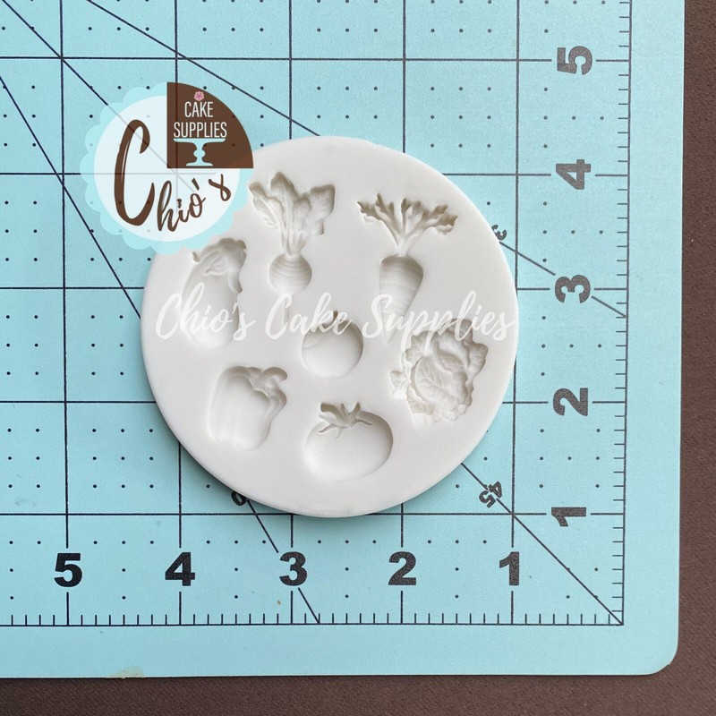 Veggies Themed Silicone Mold, 7 cavities gallery