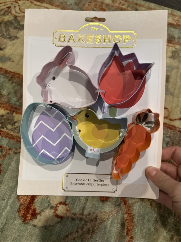 NEW THE BAKE SHOP EASTER COOKIE CUTTER SET- BUNNIES & EASTER EGGS- LOT 5 gallery