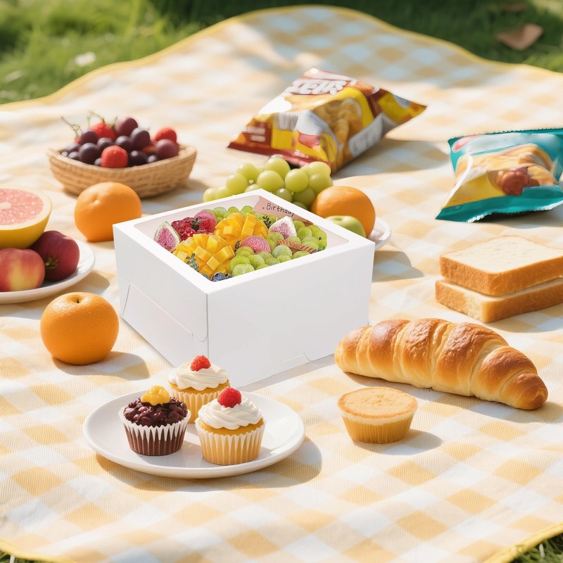 20Pcs Cake Boxes with Window and Cake Boards White Bakery Boxes for Cakes Gif... gallery