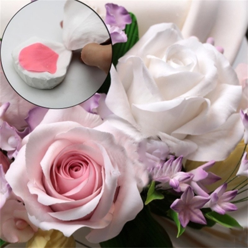 Creative Rose Flower Petals Fondant Cake Silicone Mold Pastry Chocolate Mold gallery