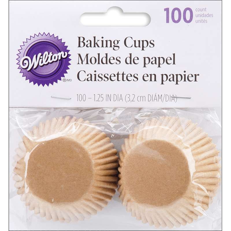Mini Baking Cups Unbleached 100/Pkg gallery