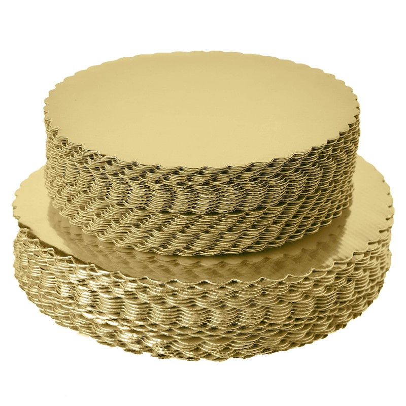 [25pcs] 8" Gold Cakeboard Round,Small Disposable Cake Circle Base Boards Cake...