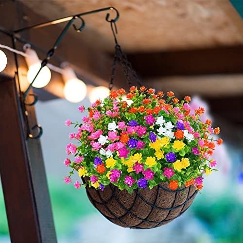 Bundles Outdoor Artificial Flowers UV Resistant Fake Boxwood 24 Mix Colors gallery