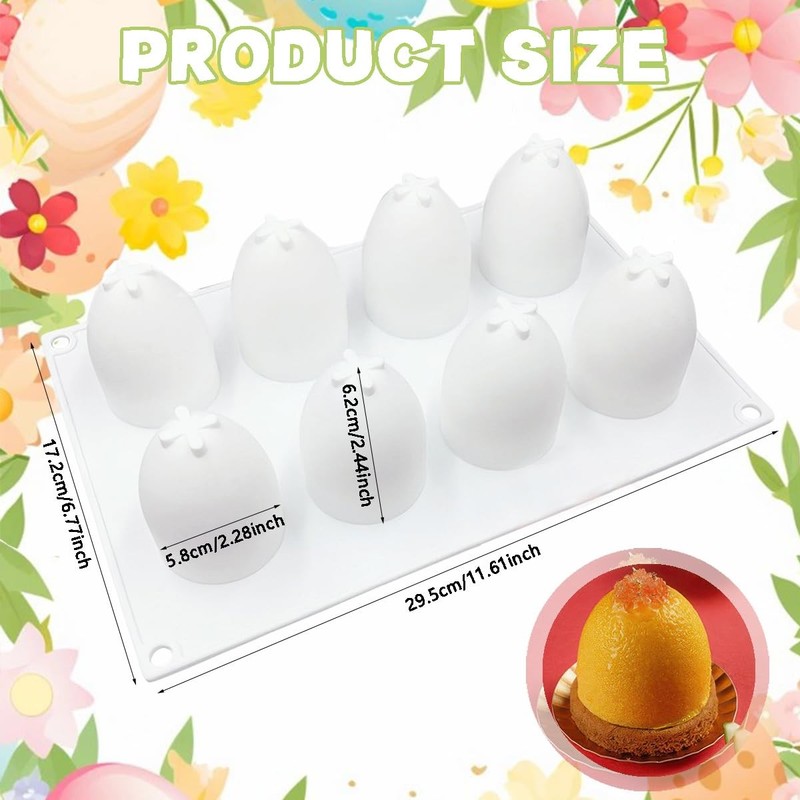 Easter Silicone Egg Molds 3D Egg Shaped Fondant Mold for Chocolate, DIY Bakin... gallery