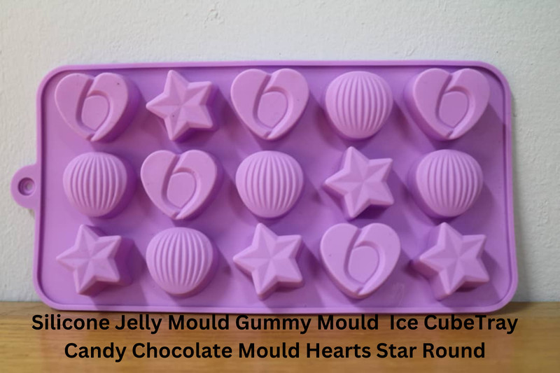 Silicone Jelly Mould Gummy Mould Ice CubeTray Candy Chocolate Mould Hearts Star gallery