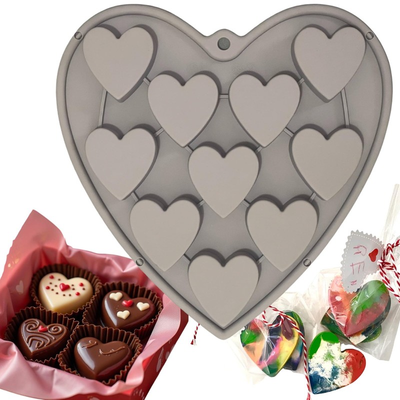 Heart Shaped Cake Pans Heart Silicone Mold for Baking, Large 2 Inches Molds, …