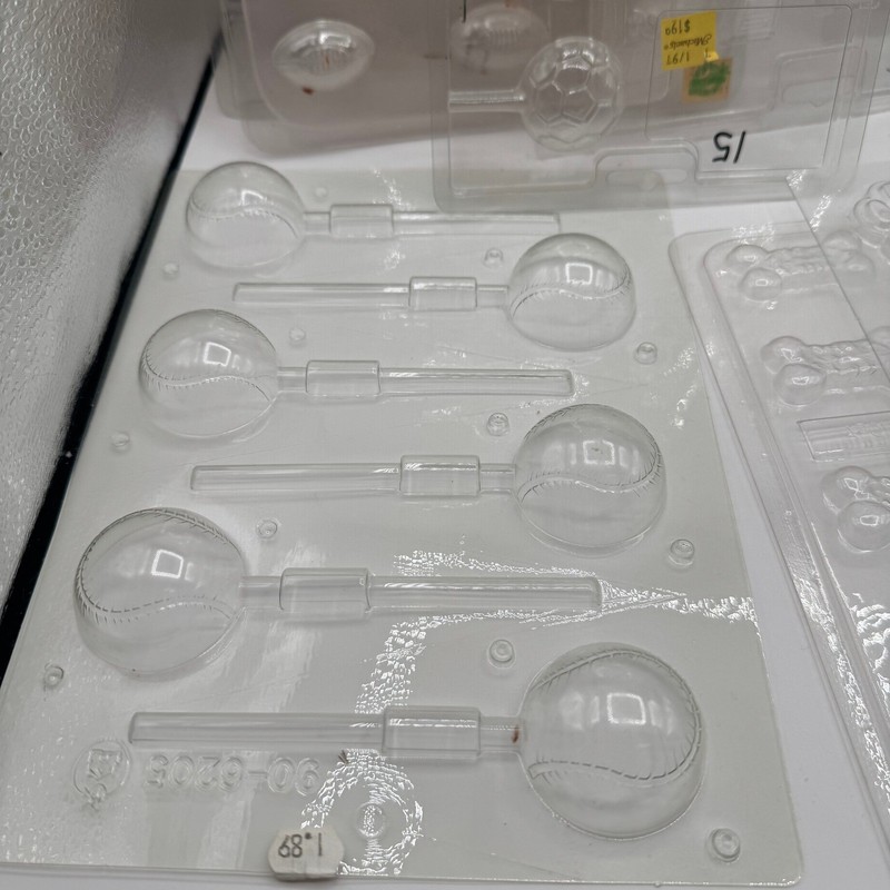 Wilton Apollo Candy Chocolate Molds Lot Clear Sports Casino Animals Vehicles gallery