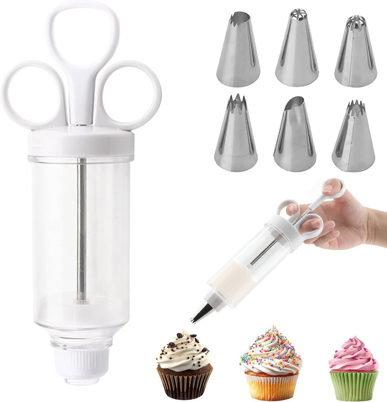 Cake Decorating Set, Cupcake Icing Piping Kit, Frosting Piping Injector Kit with