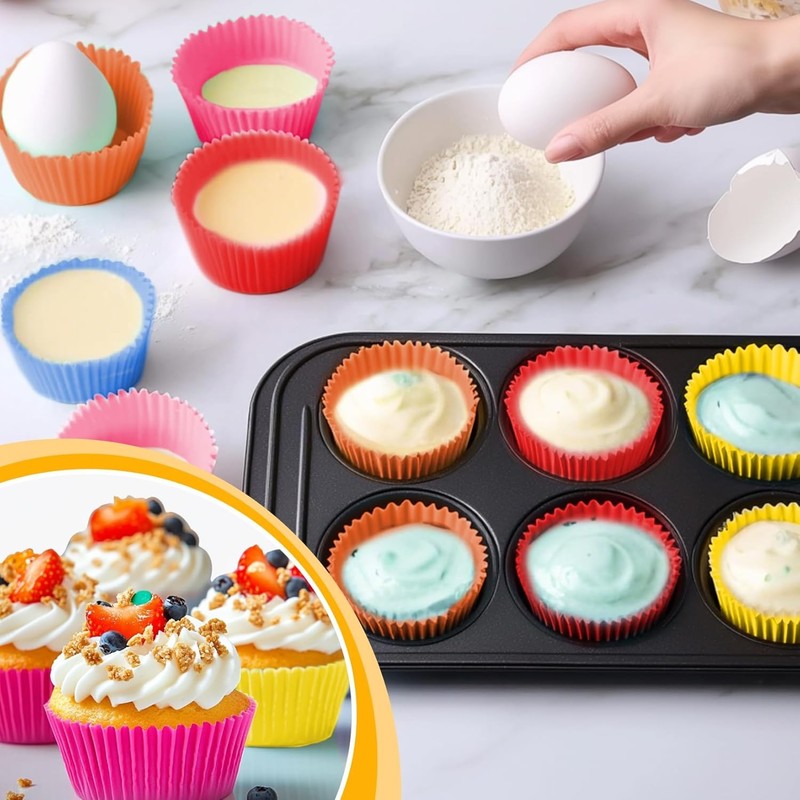 Silicone Cupcake Baking Cups 36-Pack Reusable gallery