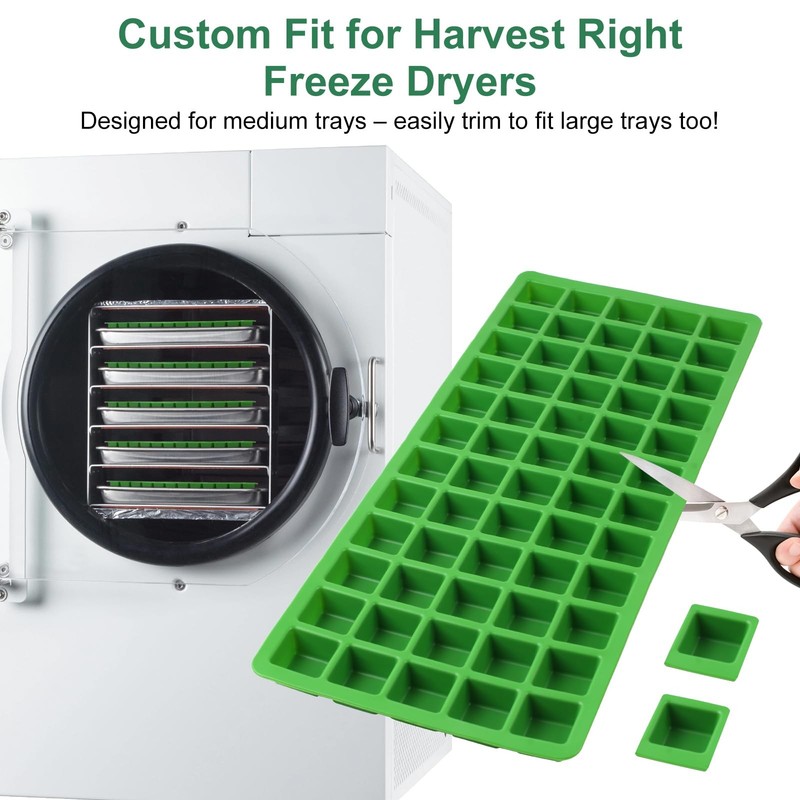Silicone Food Molds for Harvest Right Freeze Dryer Medium Tray Green 5 PCS gallery