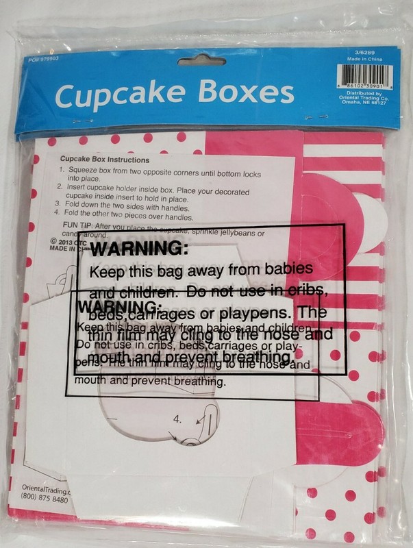 New Hot Pink Polka Dot Cupcake Boxes With Handle - Party Supplies 6 Boxes gallery