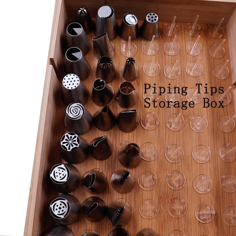 Cake Decorating Tips Storage Box DIY Cake Flower Nails for Icing Piping Tips .