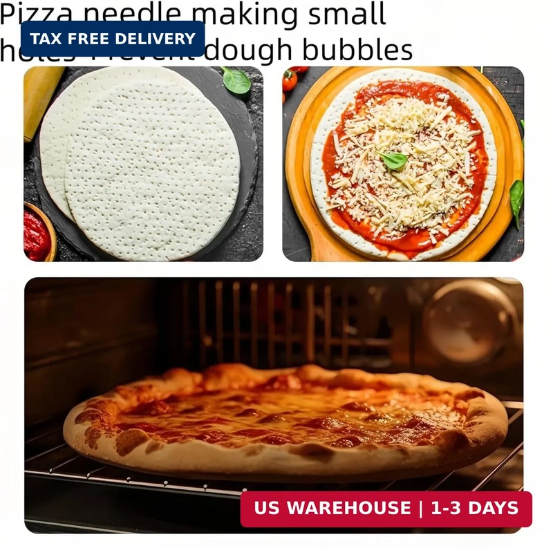 Pizza Dough Docker Docker Dough Bubble killer Time-Saver Pizza Dough Roller Dock gallery