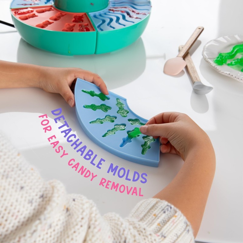 Gummy Candy Making Kit for Kids & Adults - 4 Mold Shapes, DIY Candy Maker, Fun G gallery